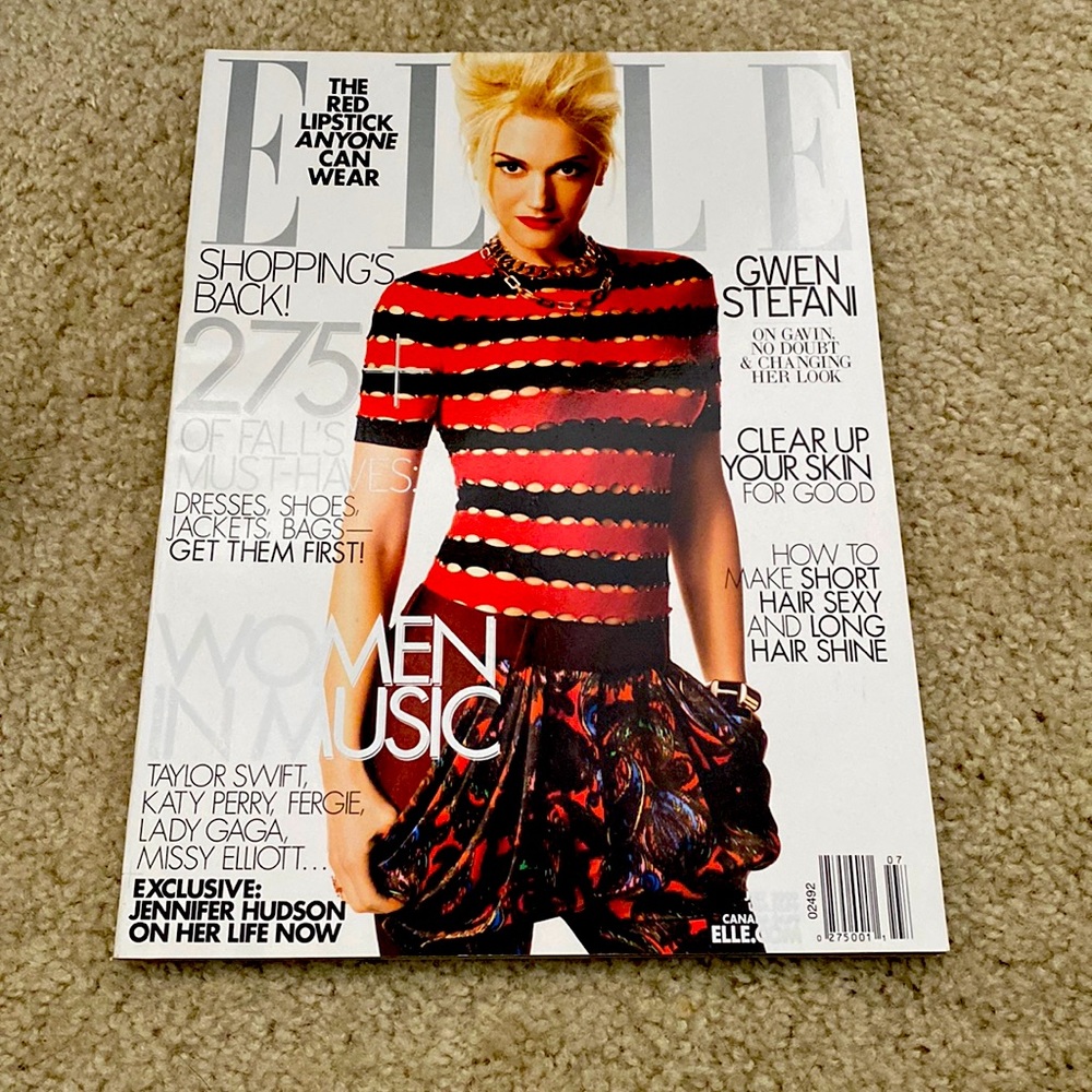 Elle magazine. Gwen Stefani cover. July 2009